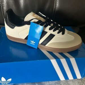 Adidas Samba Sneakers in Black and Cream